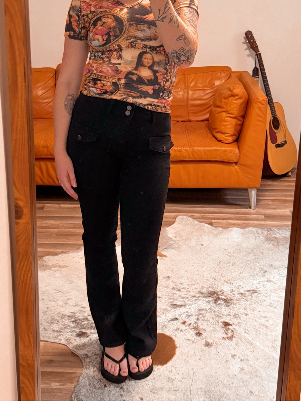 Vintage Black Flared Jeans